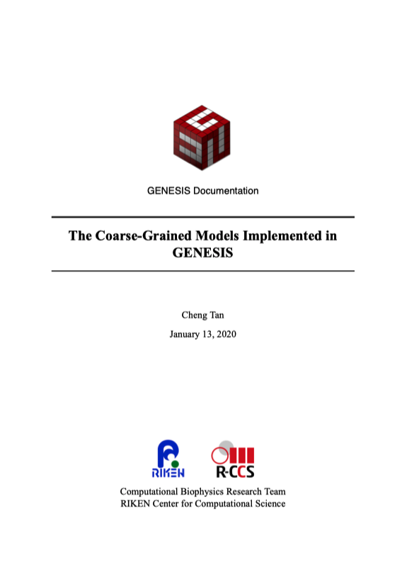 Genesis CG document cover.