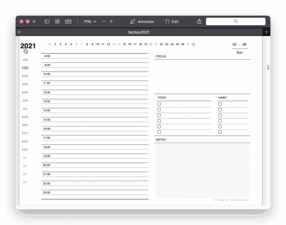 Figure: A PDF &ldquo;techou&rdquo; for 2021.